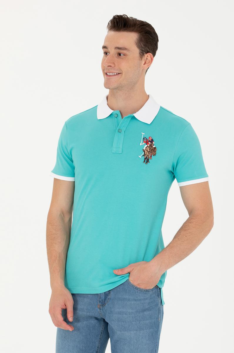 Erkek Mint Basic Polo Yaka Tişört