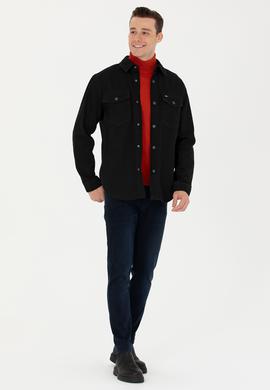 Erkek Siyah Jean Gömlek - 50276923001