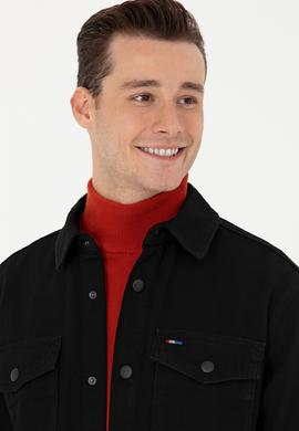 Erkek Siyah Jean Gömlek - 50276923001