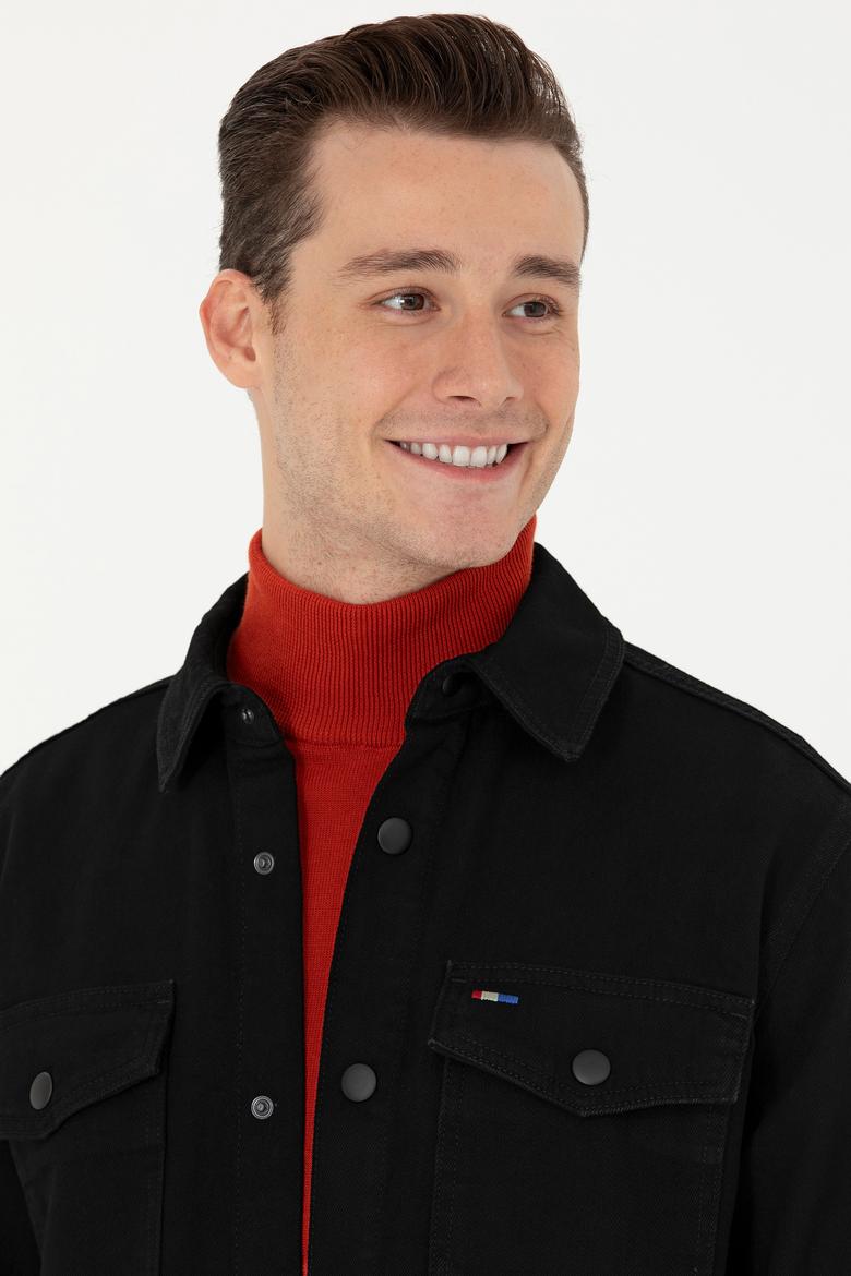 Erkek Siyah Jean Gömlek - 50276923001