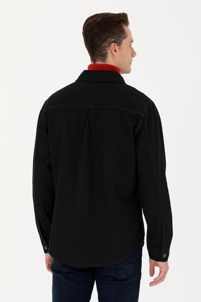 Erkek Siyah Jean Gömlek - 50276923001