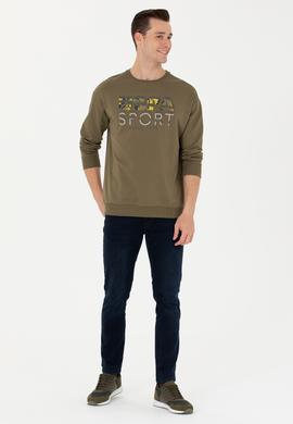 Erkek Haki Sweatshirt - 50270739031