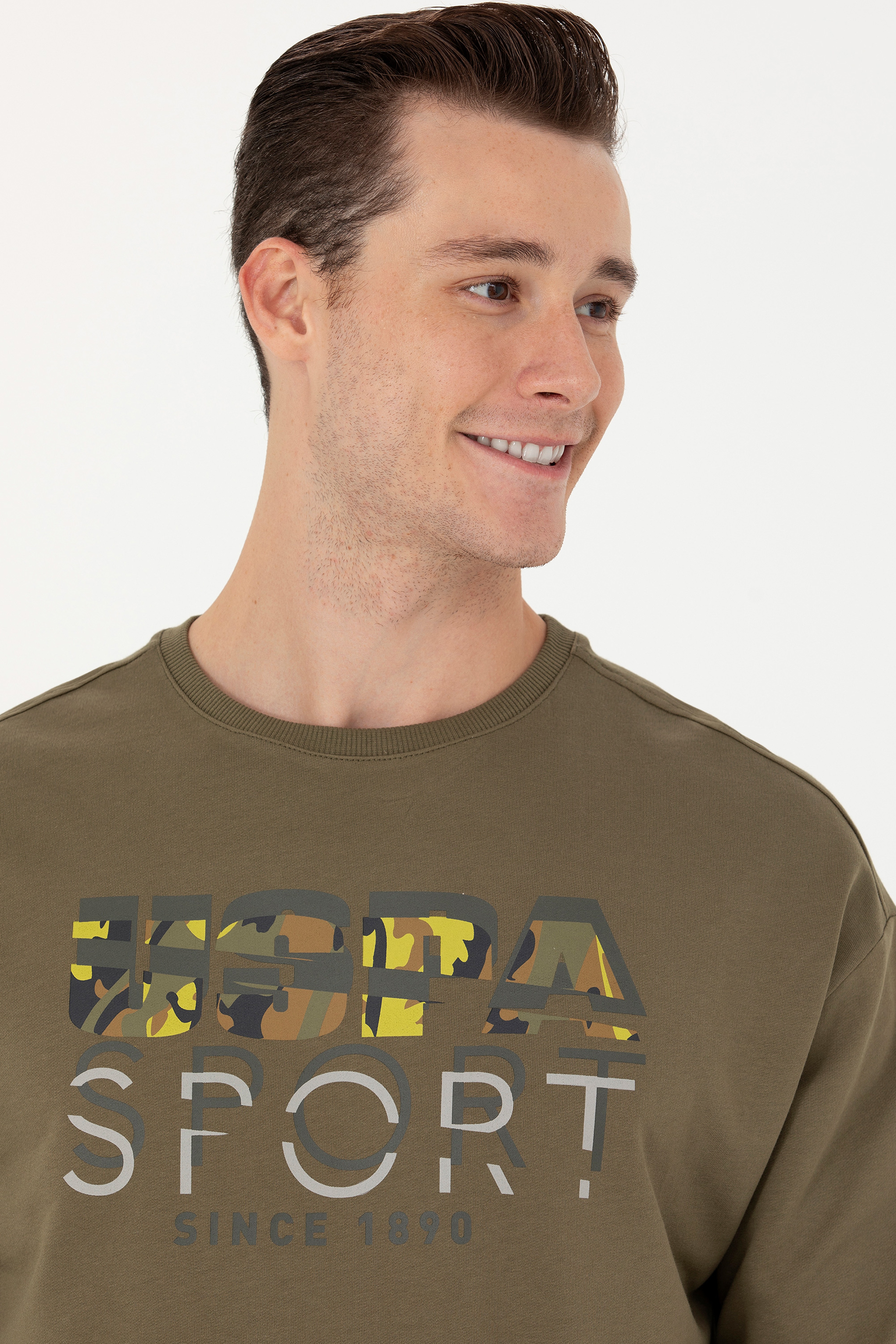 Erkek Haki Sweatshirt - Image 3