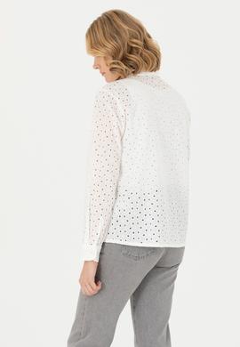 Kadın Beyaz Uzun Kollu Gömlek - 50271508018