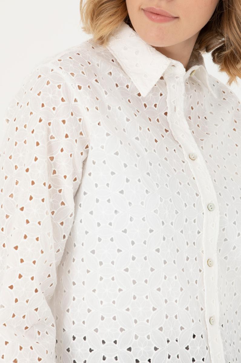 Kadın Beyaz Uzun Kollu Gömlek