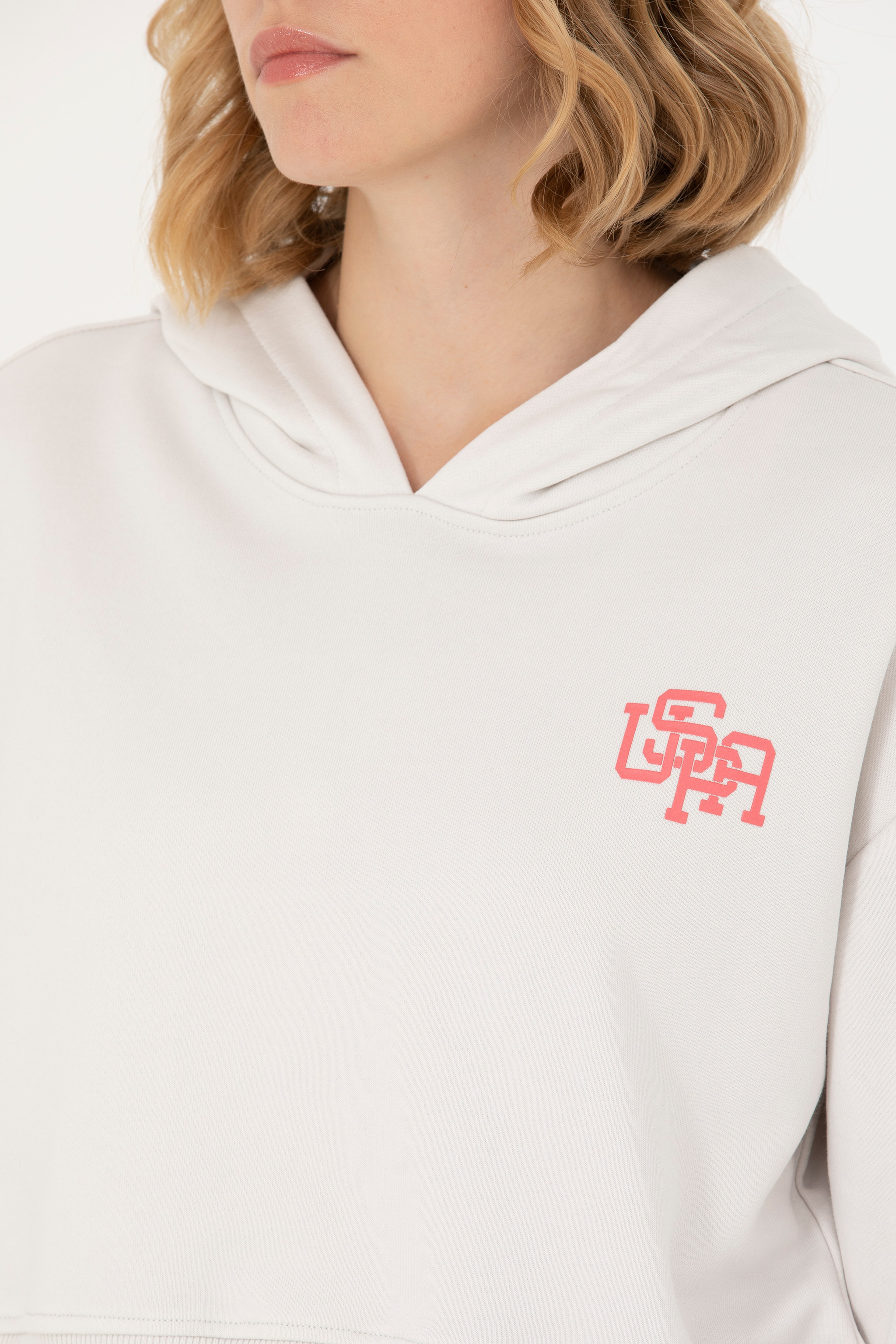 Kadın Taş Kapüşonlu Sweatshirt - Image 7