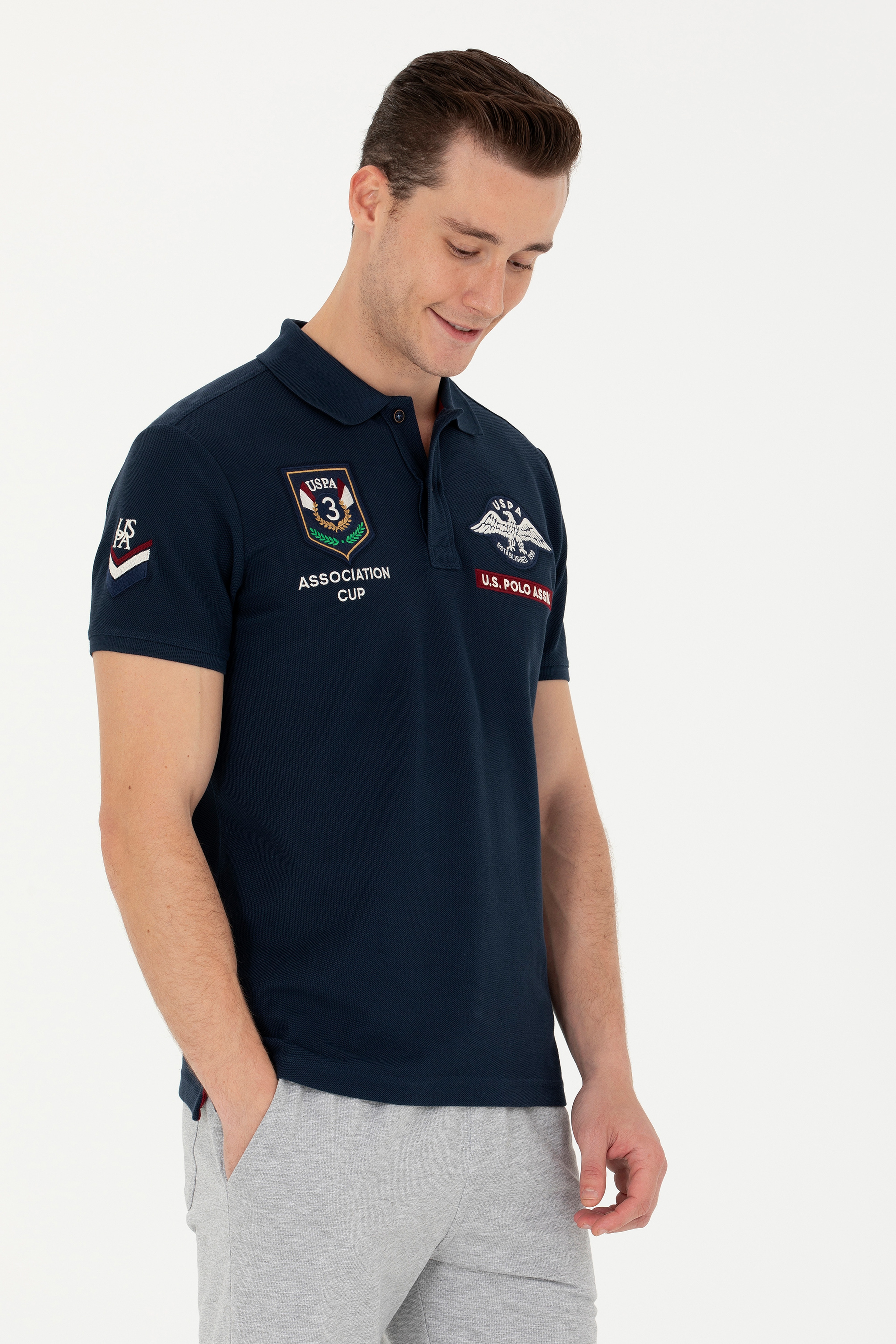 Erkek Lacivert Polo Yaka Tişört