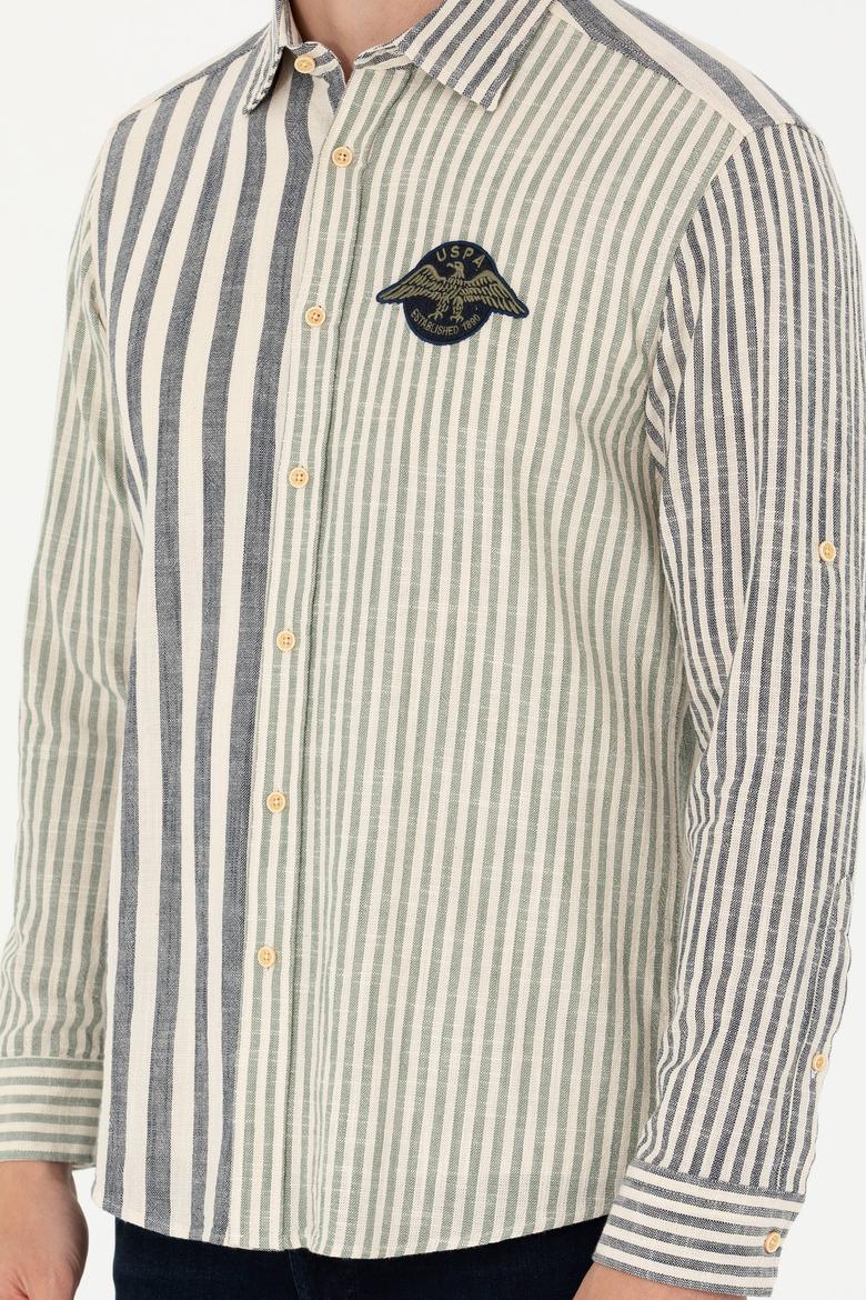 Erkek Çizgili Lacivert Gömlek - 50272366005