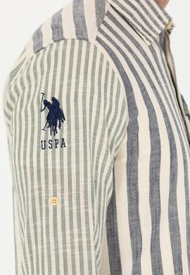 Erkek Çizgili Lacivert Gömlek - 50272366005