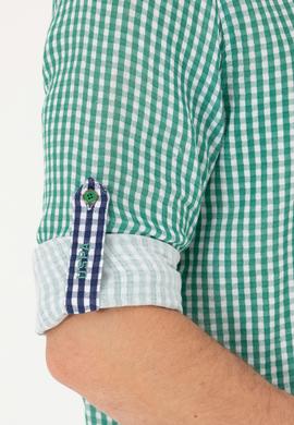 Erkek Yeşil Uzun Kollu Gömlek - 50263586037