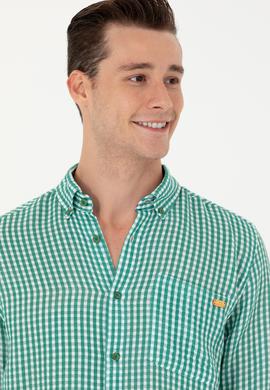 Erkek Yeşil Uzun Kollu Gömlek - 50263586037