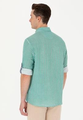 Erkek Yeşil Uzun Kollu Gömlek - 50263586037