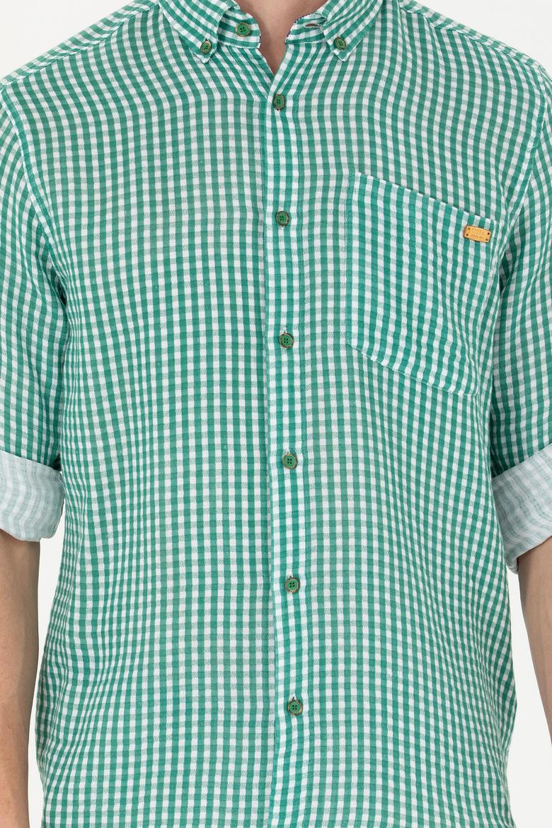 Erkek Yeşil Uzun Kollu Gömlek - 50263586037