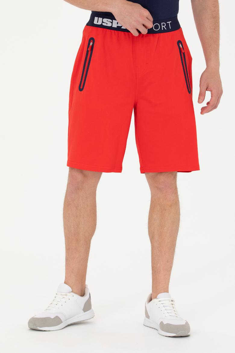 Erkek Kırmızı Örme Şort - 50263256070