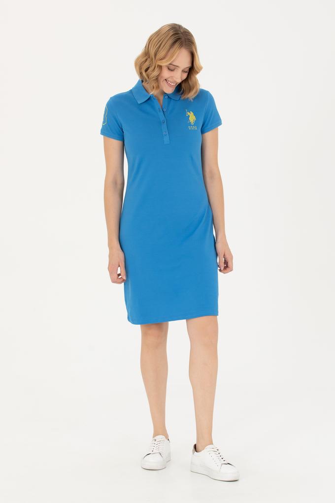 Kadın Saks Örme Elbise