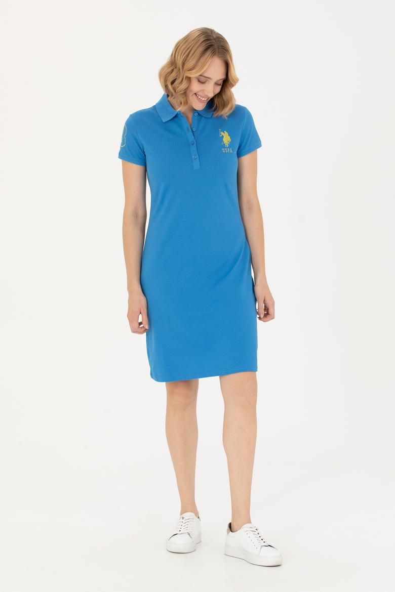 Kadın Saks Örme Elbise