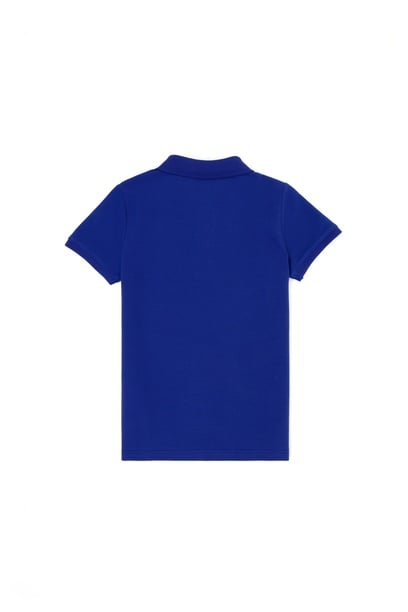 Erkek Çocuk Mavi Basic Polo Yaka Tişört