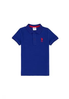 Erkek Çocuk Mavi Basic Polo Yaka Tişört - 50262958426