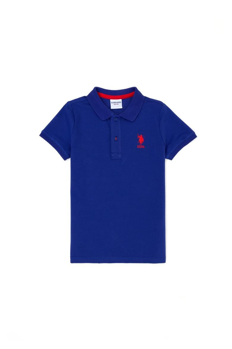 Erkek Çocuk Mavi Basic Polo Yaka Tişört