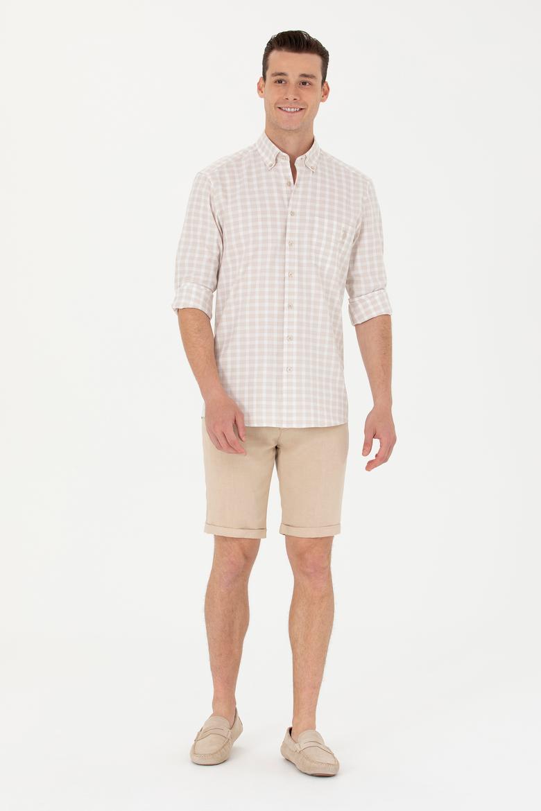 Erkek Kareli Taş Gömlek - 50264415027