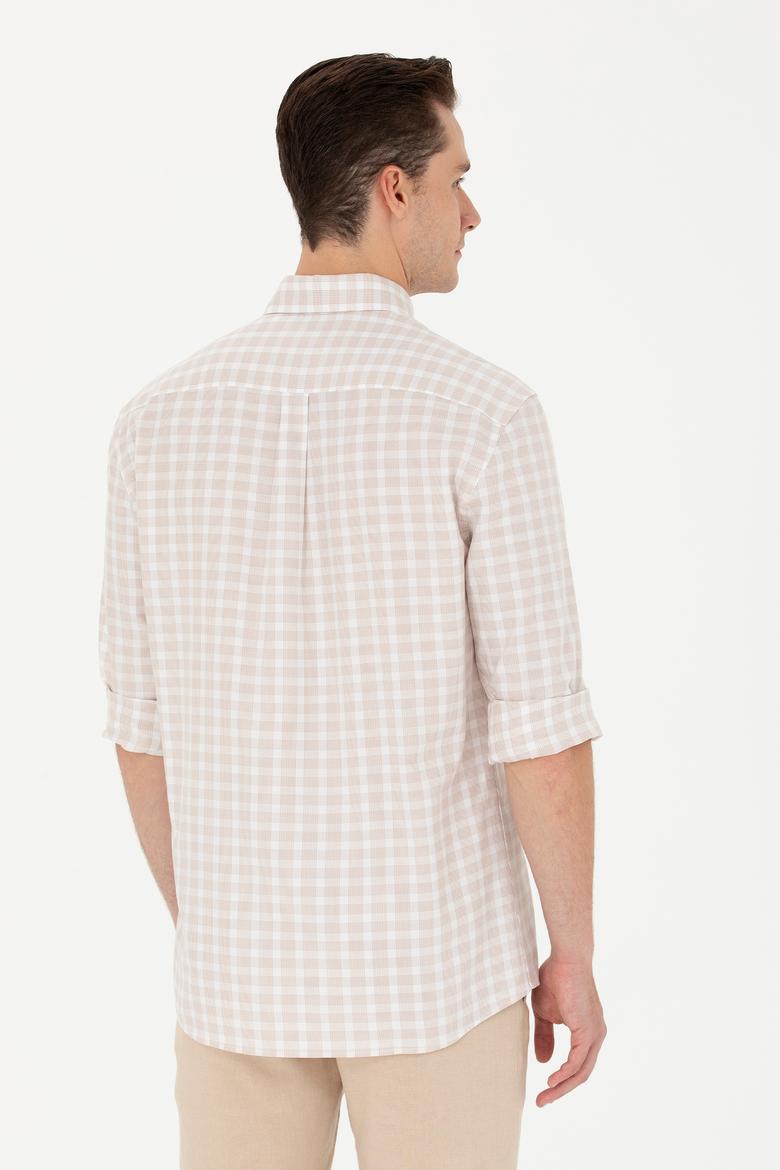 Erkek Kareli Taş Gömlek - 50264415027