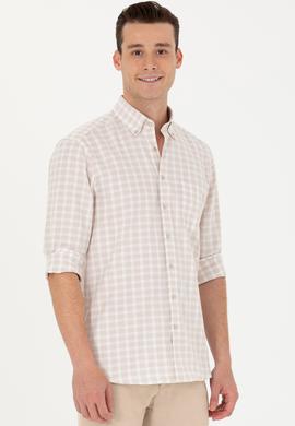 Erkek Kareli Taş Gömlek - 50264415027