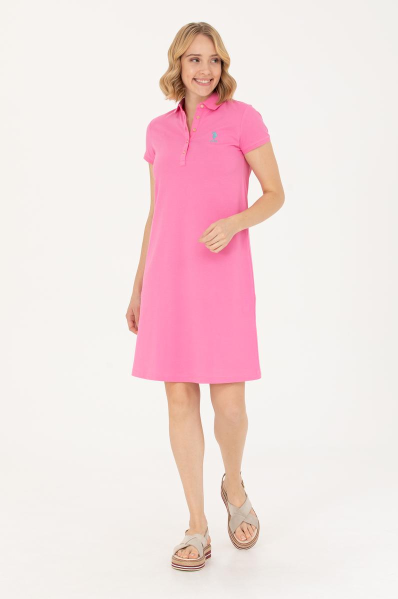 Kadın Pembe Örme Elbise