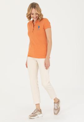 Kadın Kiremit Basic Polo Yaka Tişört - 50262695153