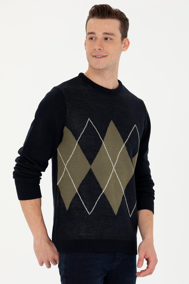 Erkek Lacivert Kazak