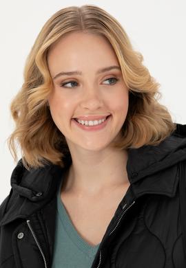 Kadın Siyah Mont - 50271335020