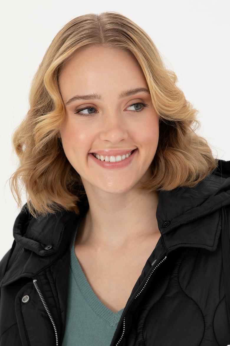 Kadın Siyah Mont - 50271335020