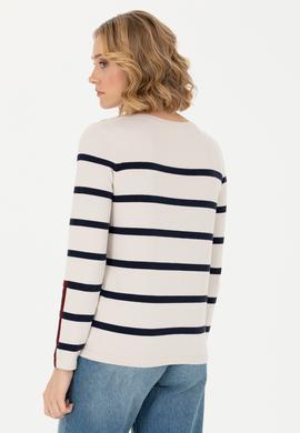 Kadın Krem Bisiklet Yaka Kazak - 50269500015