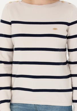 Kadın Krem Bisiklet Yaka Kazak - 50269500015