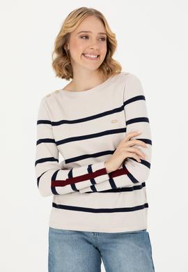 Kadın Krem Bisiklet Yaka Kazak - 50269500015