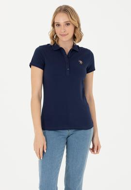 Kadın Lacivert Polo Yaka Tişört - 50262715010