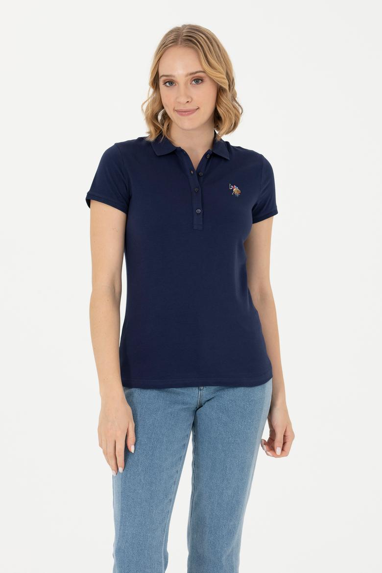 Kadın Lacivert Polo Yaka Tişört