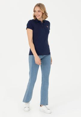 Kadın Lacivert Polo Yaka Tişört - 50262715010