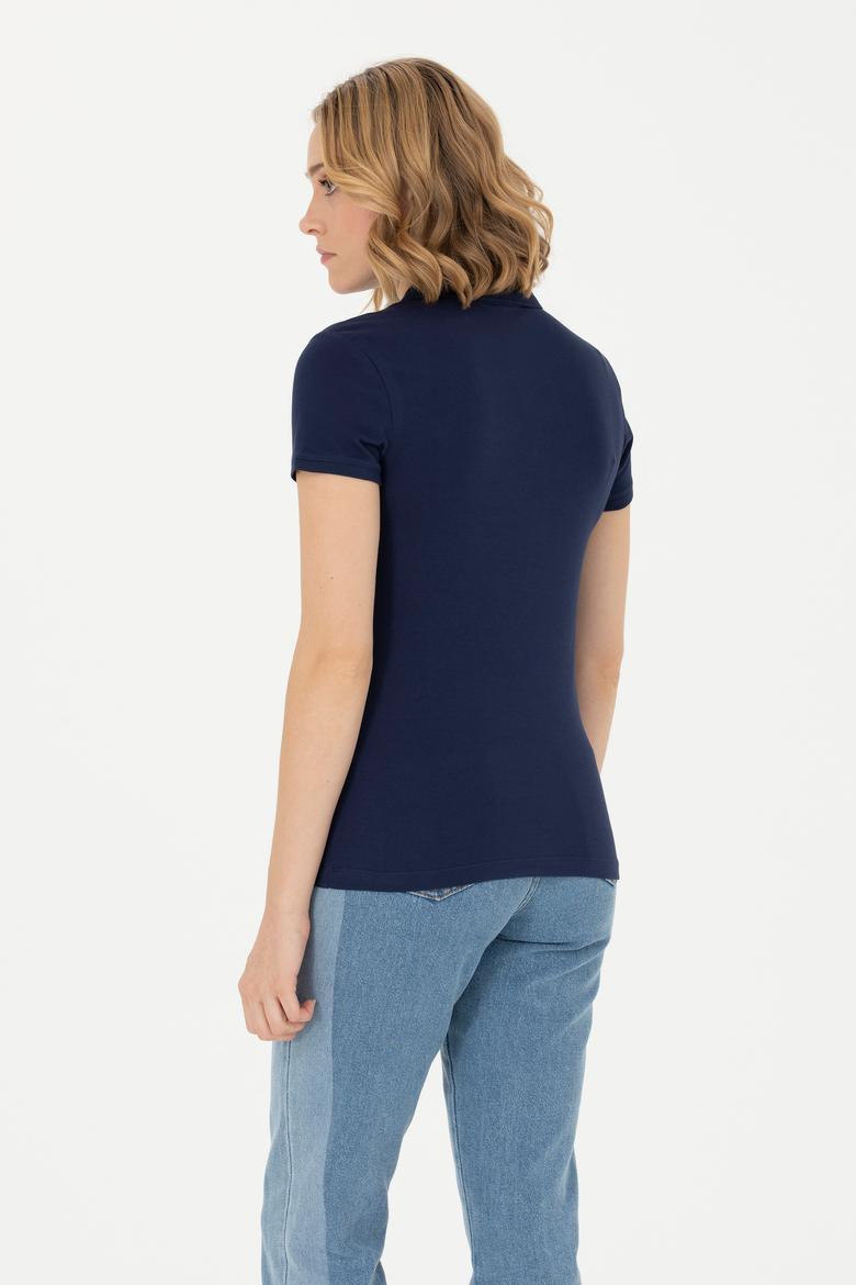 Kadın Lacivert Polo Yaka Tişört - 50262715010