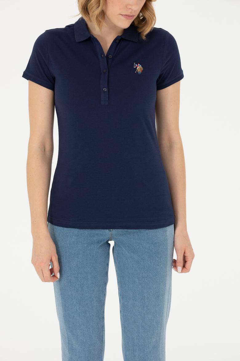 Kadın Lacivert Polo Yaka Tişört - 50262715010