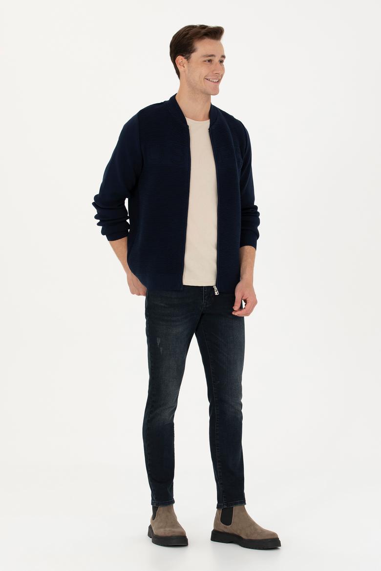 Erkek Lacivert Triko Hırka - 50271034010