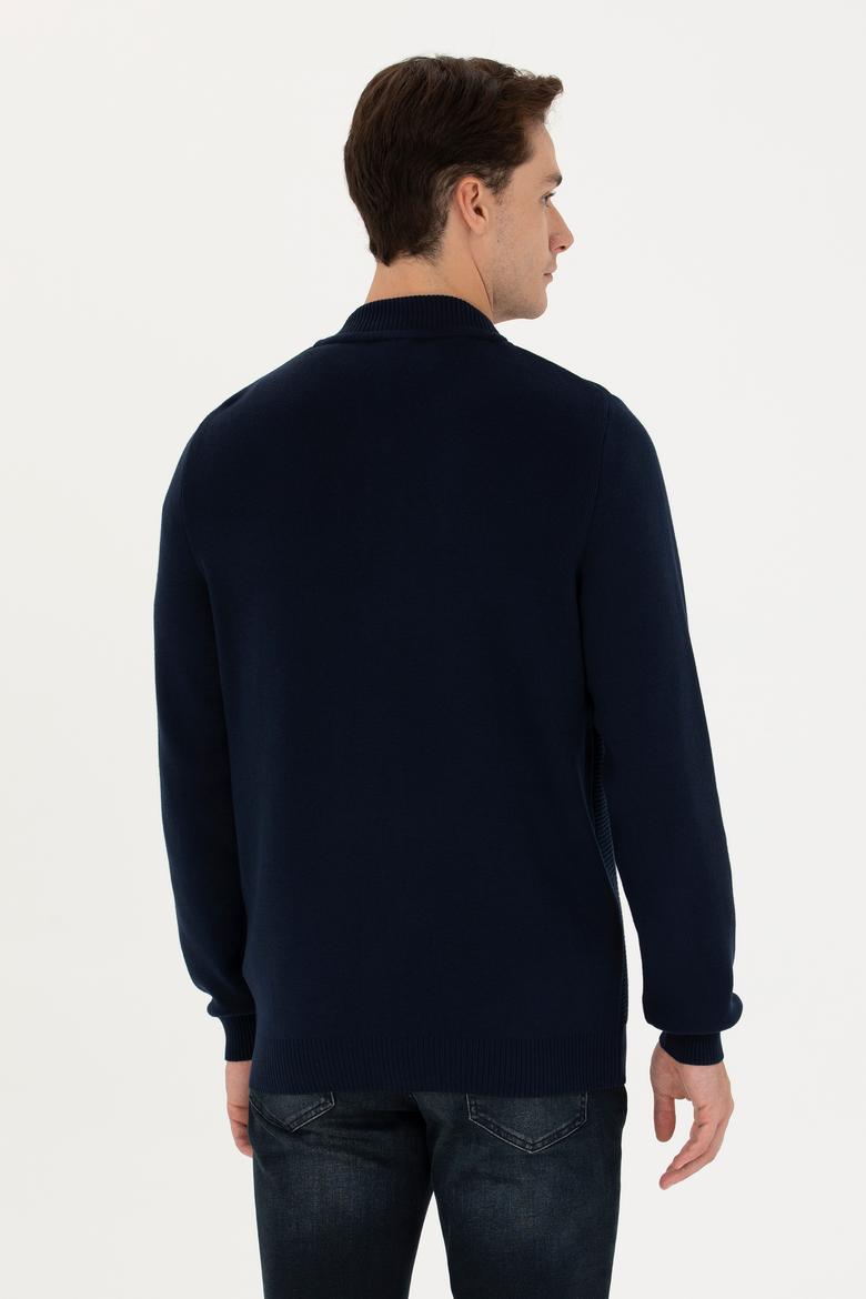 Erkek Lacivert Triko Hırka - 50271034010