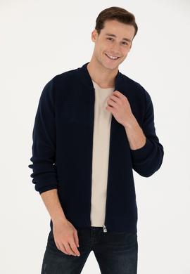 Erkek Lacivert Triko Hırka - 50271034010