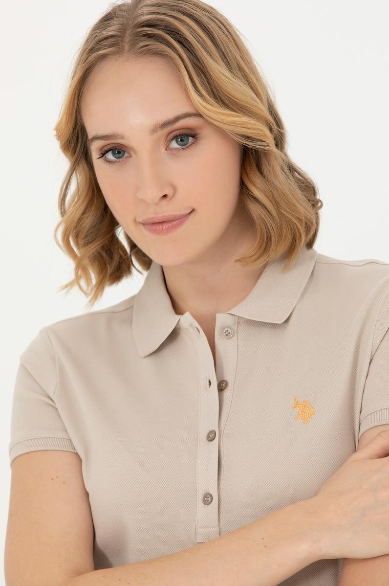 Kadın Taş Basic Polo Yaka Tişört