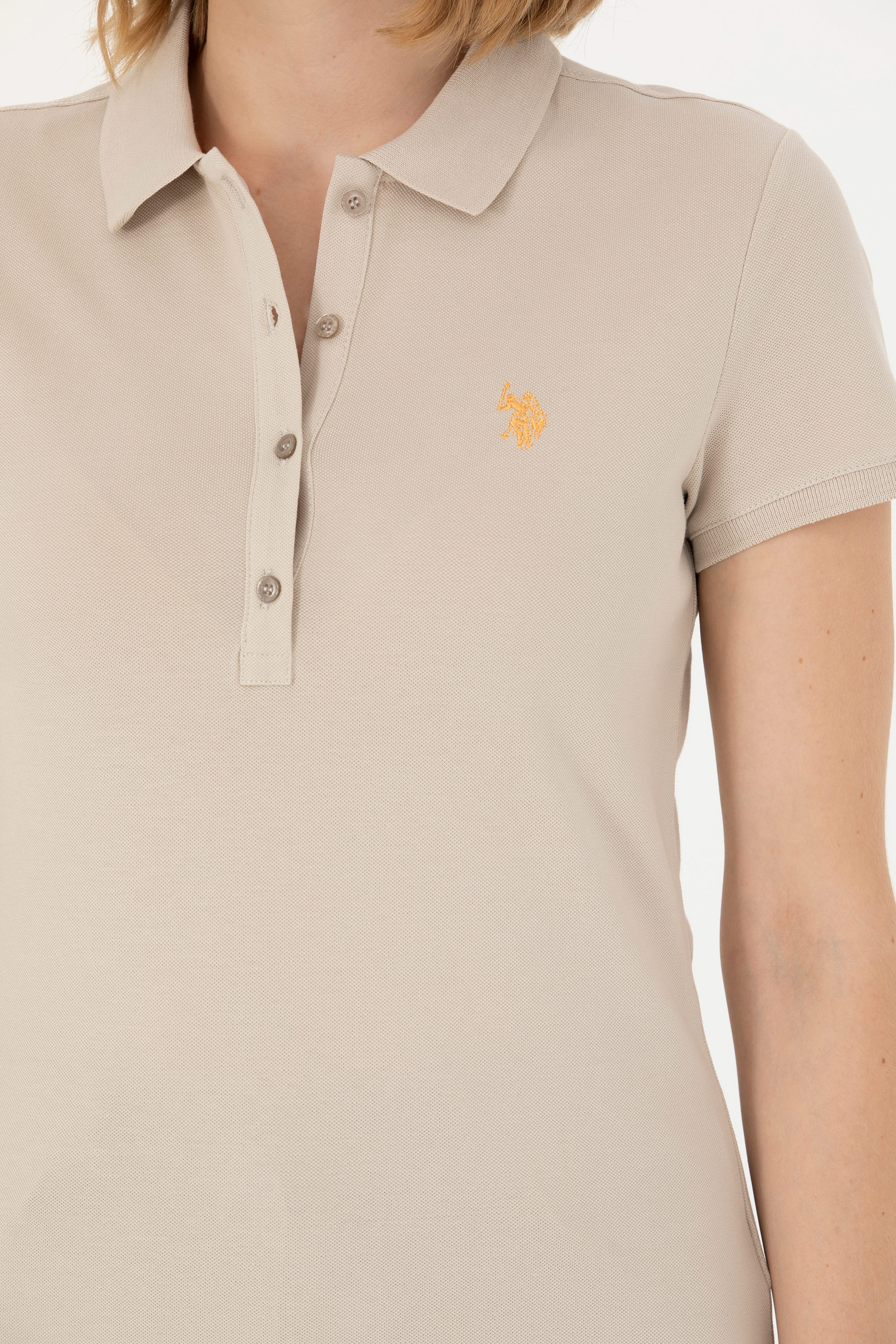 Kadın Taş Basic Polo Yaka Tişört - Image 7