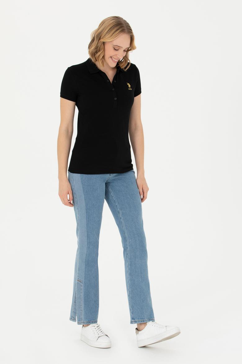 Kadın Siyah Basic Tişört - 50262694041