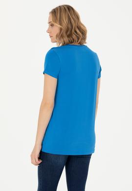 Kadın Saks Basic Tişört - 50262610119