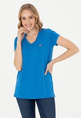 Kadın Saks Basic Tişört - 50262610119