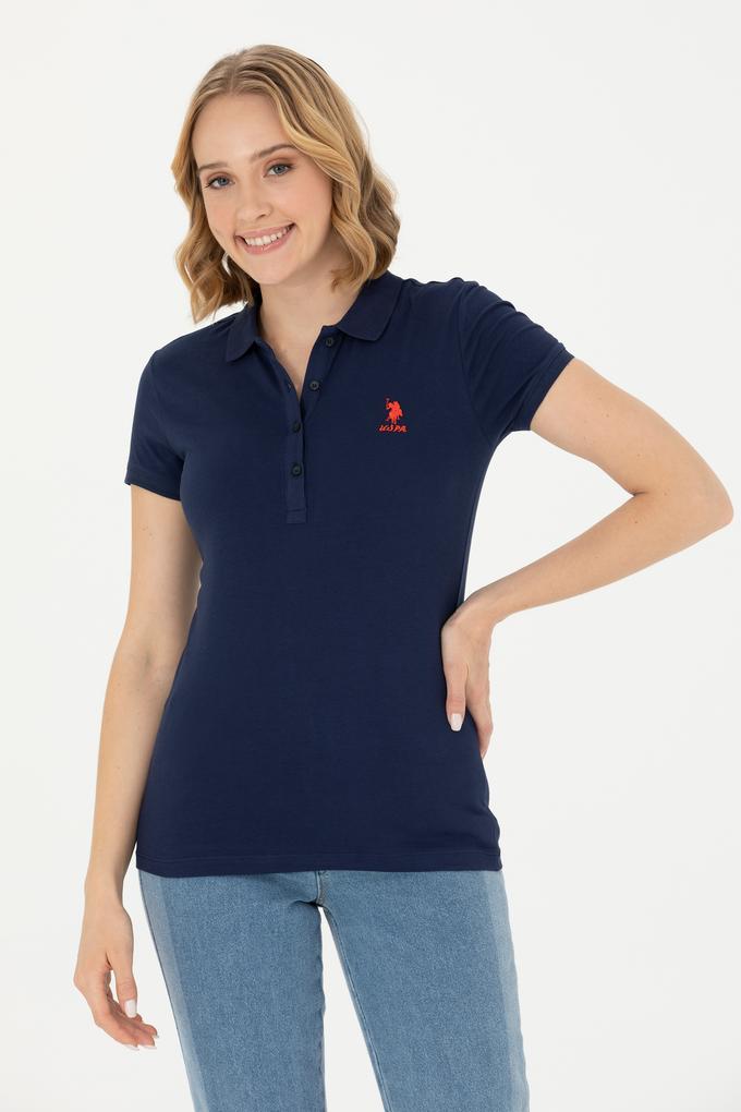 Kadın Lacivert Polo Yaka Tişört