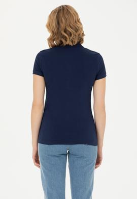 Kadın Lacivert Polo Yaka Tişört - 50262716012
