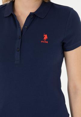 Kadın Lacivert Polo Yaka Tişört - 50262716012